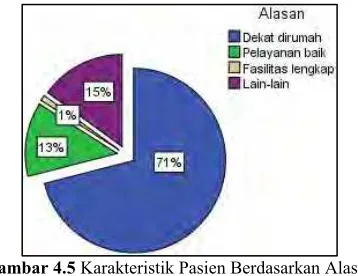 Gambar 4.5  Karakteristik Pasien Berdasarkan Alasan 