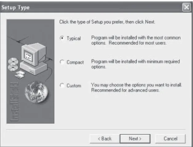 Figure 2-1 Selecting the Typical install option