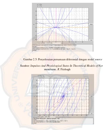 Gambar 2.5: Penyelesaian persamaan diferensial dengan nodal source 