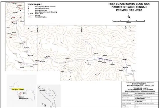 Gambar 3. Peta Geologi Blok Lampahan Kabupaten Bener Meriah