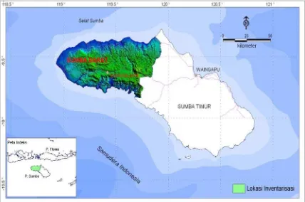 Gambar 1. Peta Lokasi Kabupaten Sumba Barat, Provinsi Nusa Tenggara Timur 