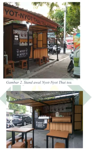 Gambar 2. Stand awal Nyot-Nyot Thai tea. 