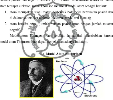 Gambar 5. Rutherford dan Model Atomnya 