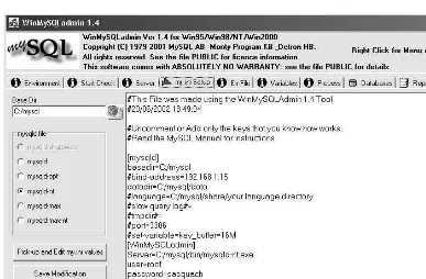 Figure 2.6 Viewing the my.ini ﬁle.