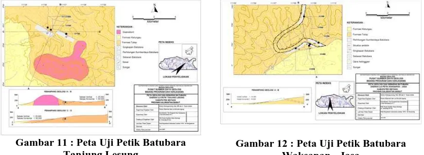 Gambar 11 : Peta Uji Petik Batubara Tanjung Lesung 