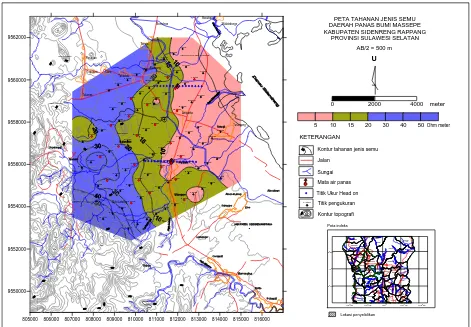 Gambar 1.  Peta lokasi survei panas bumi Massepe 
