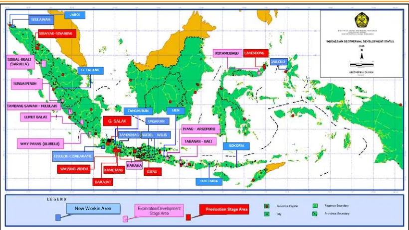 Gambar 1. Peta lokasi WKP Panas Bumi Indonesia 
