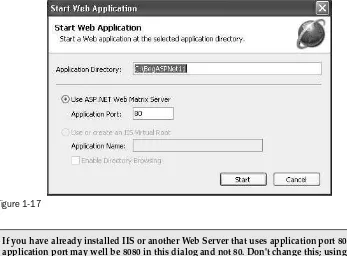 Figure 1-17If you have already installed IIS or another Web Server that uses application port 80, the