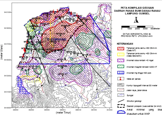 Gambar 9. Peta Kompilasi Geosains dan area minimum rekomendasi WKP 