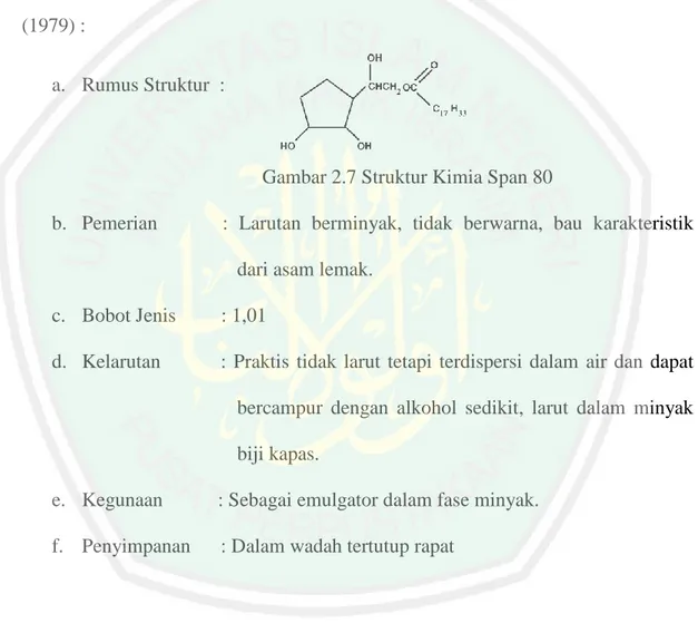 Gambar 2.7 Struktur Kimia Span 80 