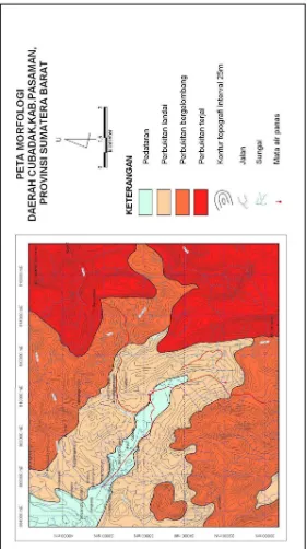 Gambar 2. Peta morfologi daerah panas bumi Cubadak,  Kab.Pasaman,  