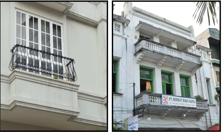Gambar 2.6   Ballustrade Pada Bangunan Kolonial Di Kesawan Sumber : Dokumentasi Pribadi, 2015 