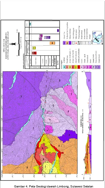 Gambar 4. Peta Geologi daerah Limbong, Sulawesi Selatan 