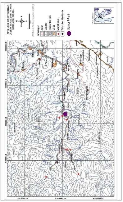 Gambar 1. Peta lokasi titik bor daerah panas bumi Pararra, Kabupaten Luwu Utara – Provinsi 