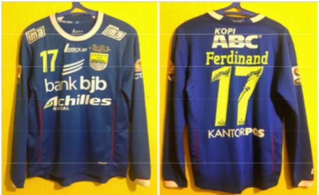 Gambar 1. Jersey utama Persib 2014  (Dok. Sri Soedewi, 2016)
