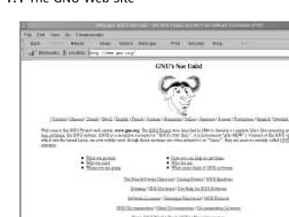 Figure 1.1 The GNU Web Site