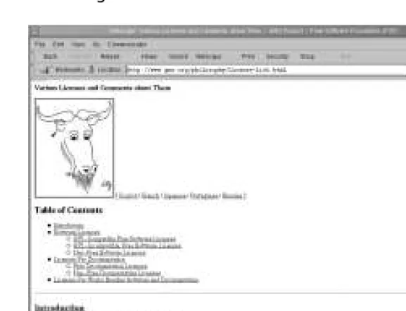 Figure 1.2 Viewing GNU’s Licenses Comment Section