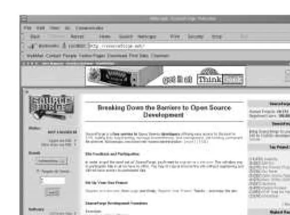 Figure 1.3 The SourceForge Web Site