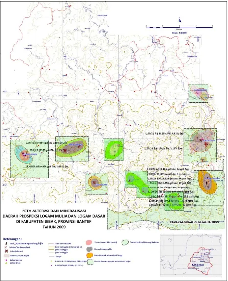 Gambar 10. Peta Alterasi dan Mineralisasi Daerah Prospeksi 