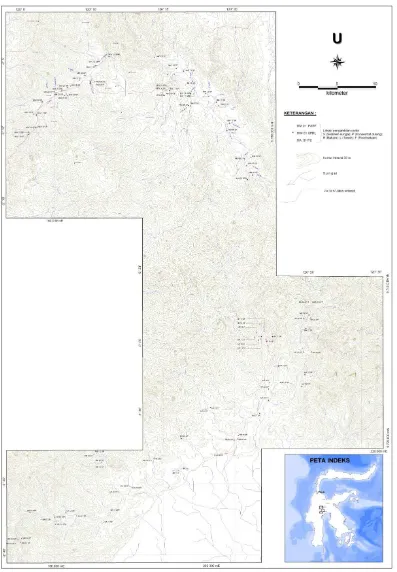 Gambar 3. Peta lokasi conto daerah Kecamatan Rampi dan sekitarnya  