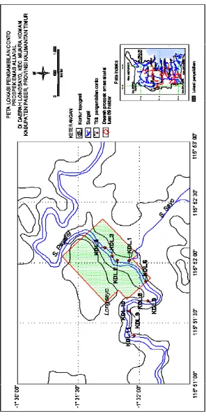 Gambar 4.  Potensi Emas Aluvial di Daerah Longsayo 