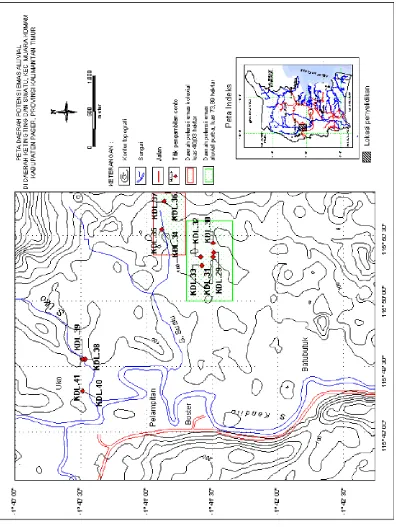 Gambar 5. Daerah Potensi Emas Aluvial di Daerah Ketingting dan Swatu 
