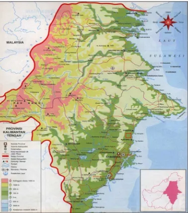Gambar 1. Peta Lokasi Penyelidikan Daerah Belimbing, Kab. Kutai Timur, Prop. Kaltim  