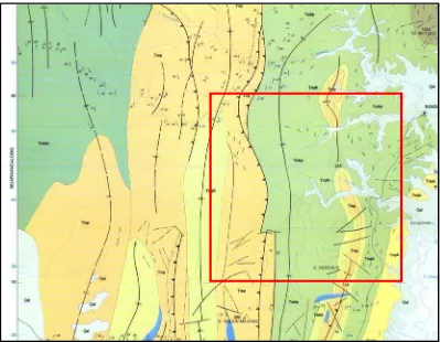 Gambar 3. Peta Geologi Daerah Belimbing dan Sekitarnya 
