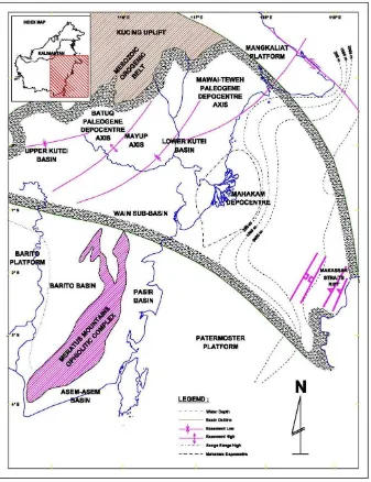 Gambar 2.1. Kerangka Geologi Cekungan Pasir 