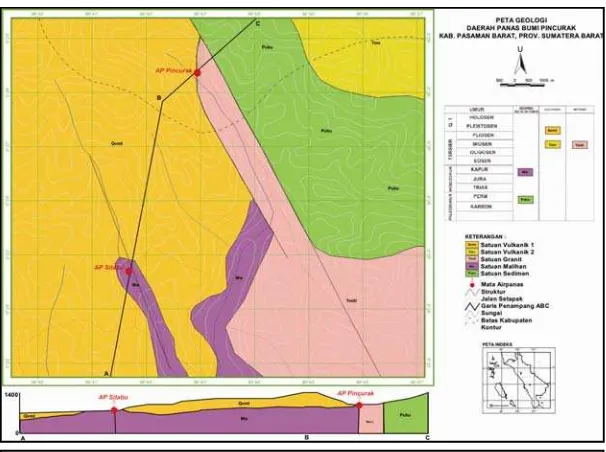 Gambar 10. Peta Geologi Daerah Pincurak - Sitabu 