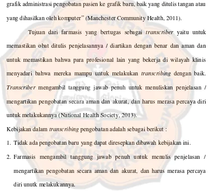 grafik administrasi pengobatan pasien ke grafik baru, baik yang ditulis tangan atau 