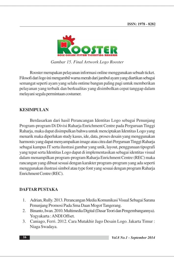 Gambar 15. Final Artwork Logo Rooster