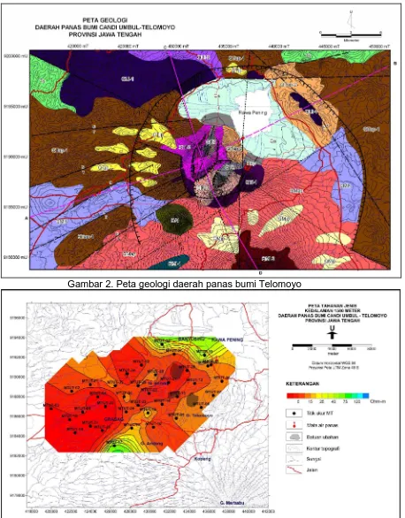 Gambar 2. Peta geologi daerah panas bumi Telomoyo 