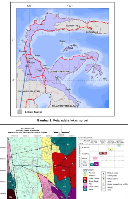 Gambar 1. Peta indeks lokasi survei 
