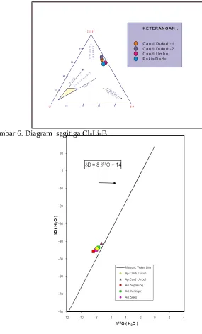 Gambar 6. Diagram  segitiga Cl-Li-B