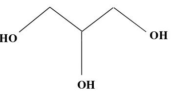 Gambar 2.4 Struktur Gliserin (Rowe, et al., 2009). 