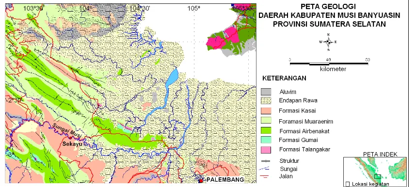 Gambar 1. Peta Lokasi Kabupaten Musi Banyuasin, Provinsi Sumatera Selatan