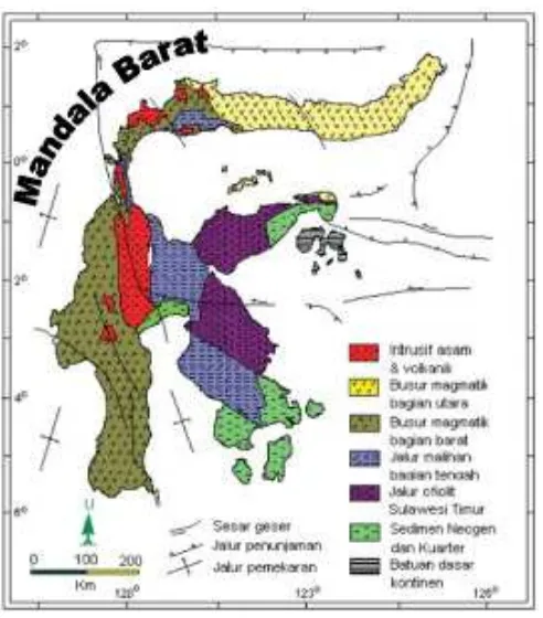 Gambar 1. Lokasi Kajian Non Vulkanik Panas Bumi di Sulawesi Bagian Tenggara.