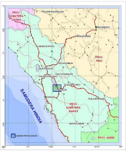 Gambar 2. Peta geologi daerah panas bumi Sumani,  Provinsi Sumatera Barat