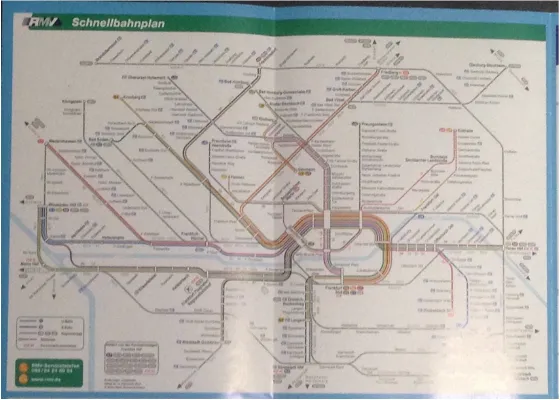 Gambar 2.18 Peta rute bus dan kereta pada Frakfurt City Map 