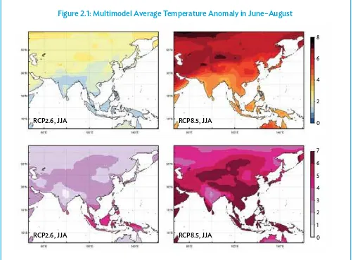Figure 2.1: Multimodel Average Temperature Anomaly in June–August