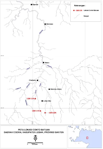 Gambar 5. Peta Lokasi Conto Batuan