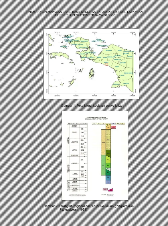 Gambar 2. Stratigrafi regional daerah penyelidikan (Piagram dan 