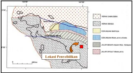Gambar 2. Mandala Geologi dan Tektonik Utama Papua 