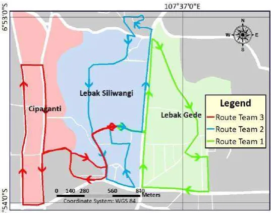 Figure 3. Participatory mapping route 