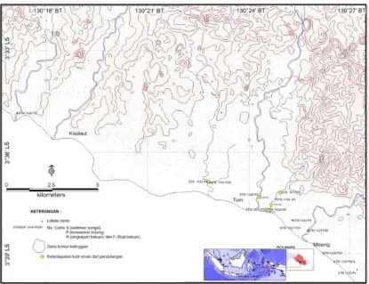 Gambar 3. Peta Lokasi conto Hatumeten – Batuasa, Kecamatan Werinama, Kabupaten 