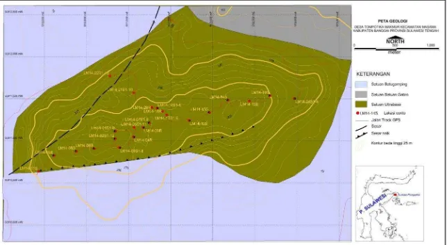 Gambar 2. Peta geologi daerah prospeksi Blok-1 