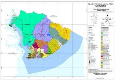 Gambar 2.1 Peta Wilayah Administrasi Kota Balikpapan per Kelurahan 