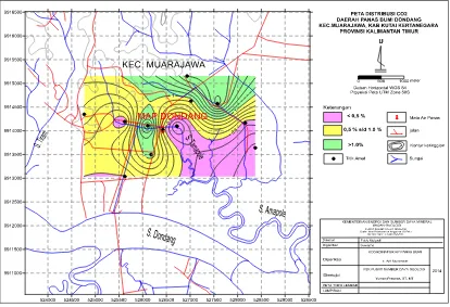 Gambar 9.  Peta distribusi CO2 udara tanah daerah Batuq 