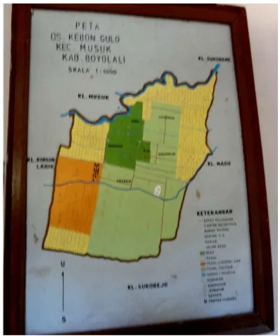 Gambar 1  :  Foto Peta Desa Kebongulo